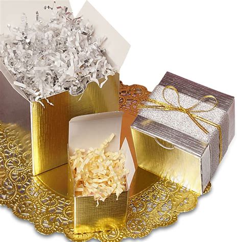 white metallic gift box|Amazon.com: Metallic Gift Box.